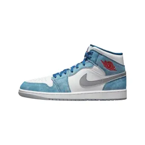 Air Jordan 1 Mid French Blue Fire Red