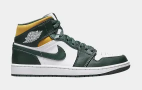 Air Jordan 1 Mid Green Yellow Mens Lifestyle Shoes (Green/Yellow) Free Shipping