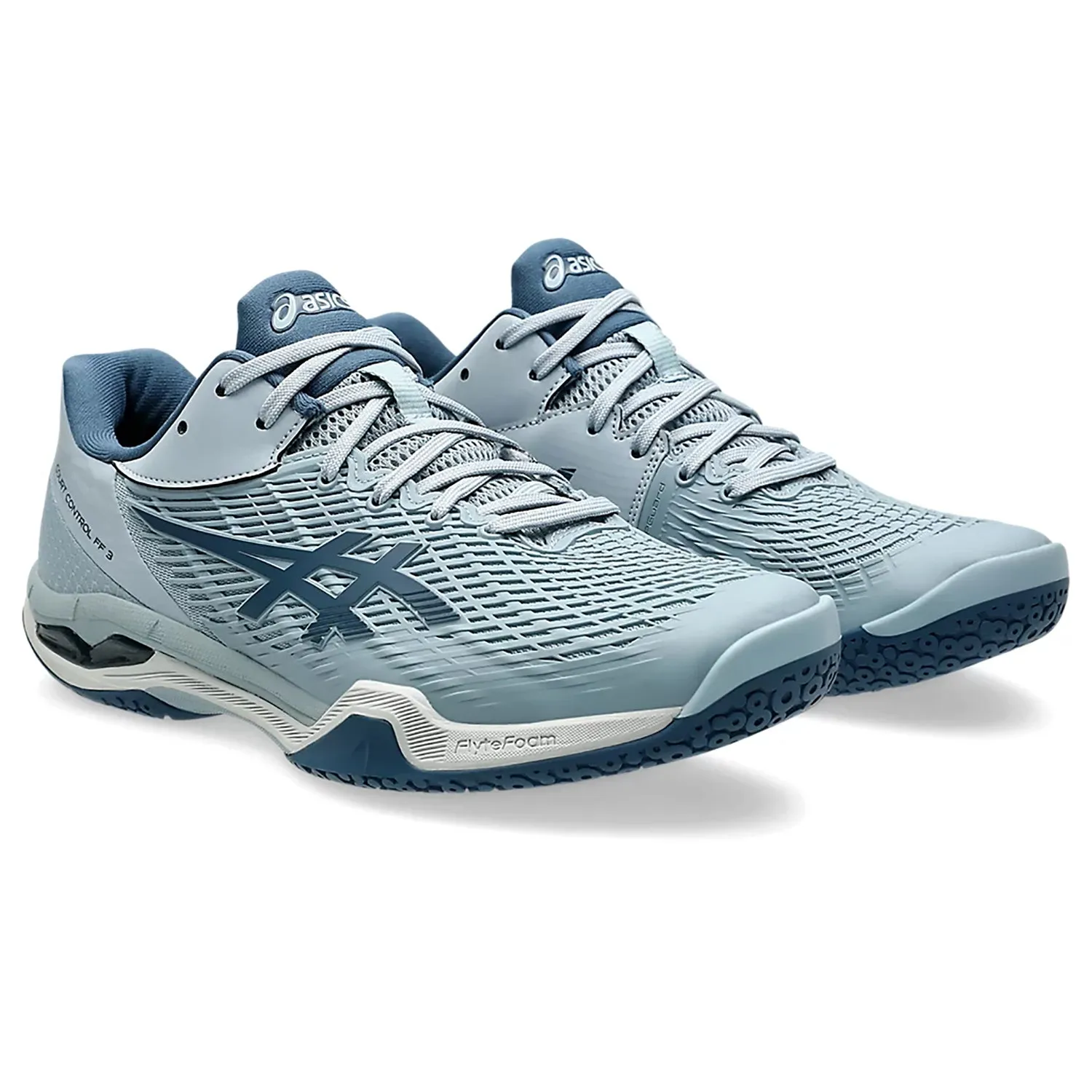 Asics Court Control FF 3 Men's Badminton Shoe, Dolphin Grey/Vintage Indigo