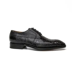 Black Crocodile Derby Shoes