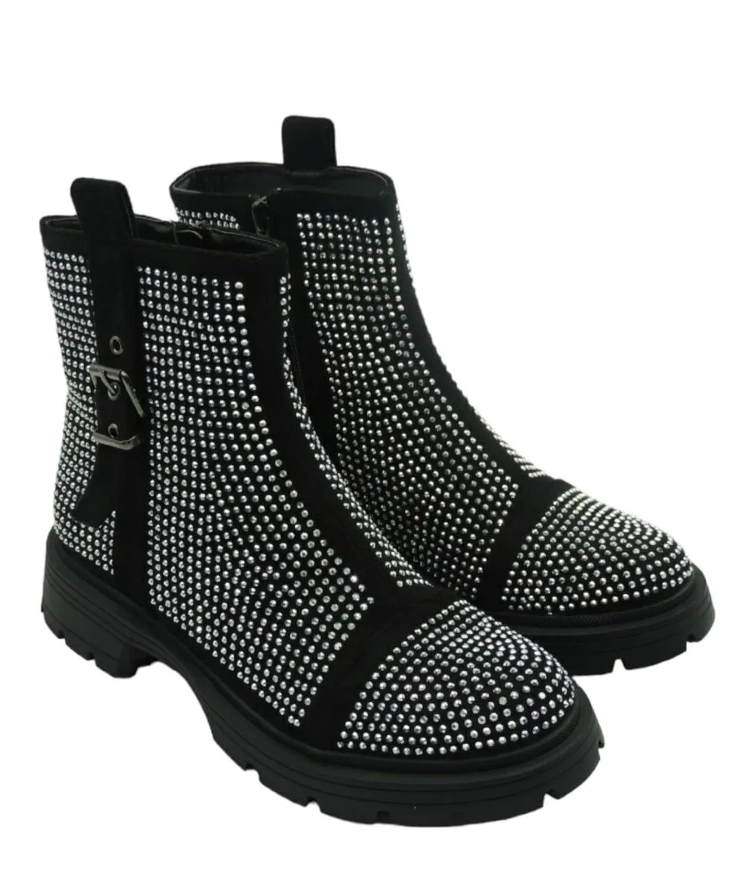 BUCKLE BLING FASHION BOOTS