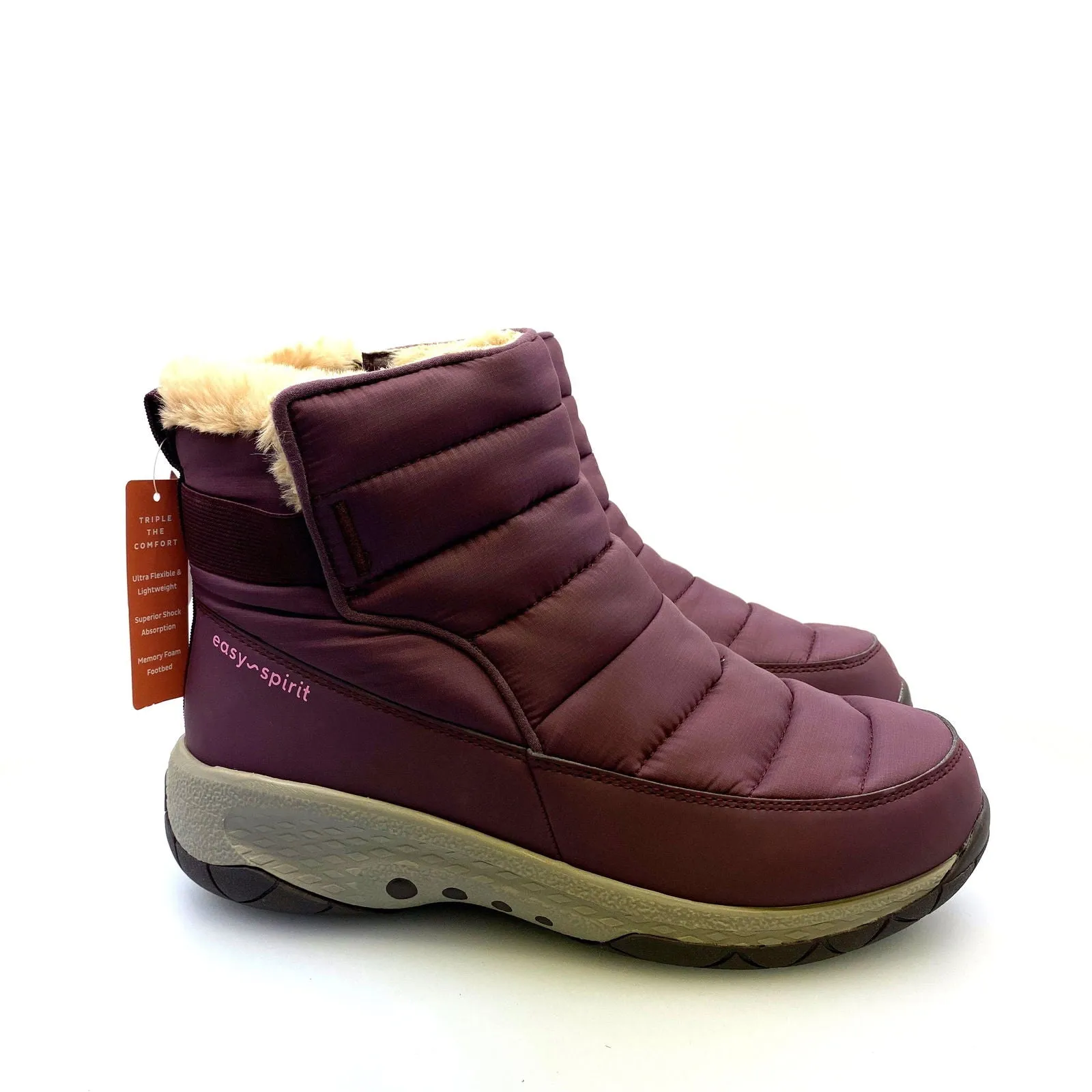 Easy Spirit Womens Size 9W Wine Purple Jorneon Cold Weather Booties