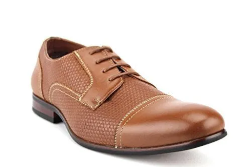 Ferro Aldo Men's 19502L Cap Toe Textured Lace Oxfords Dress Shoes