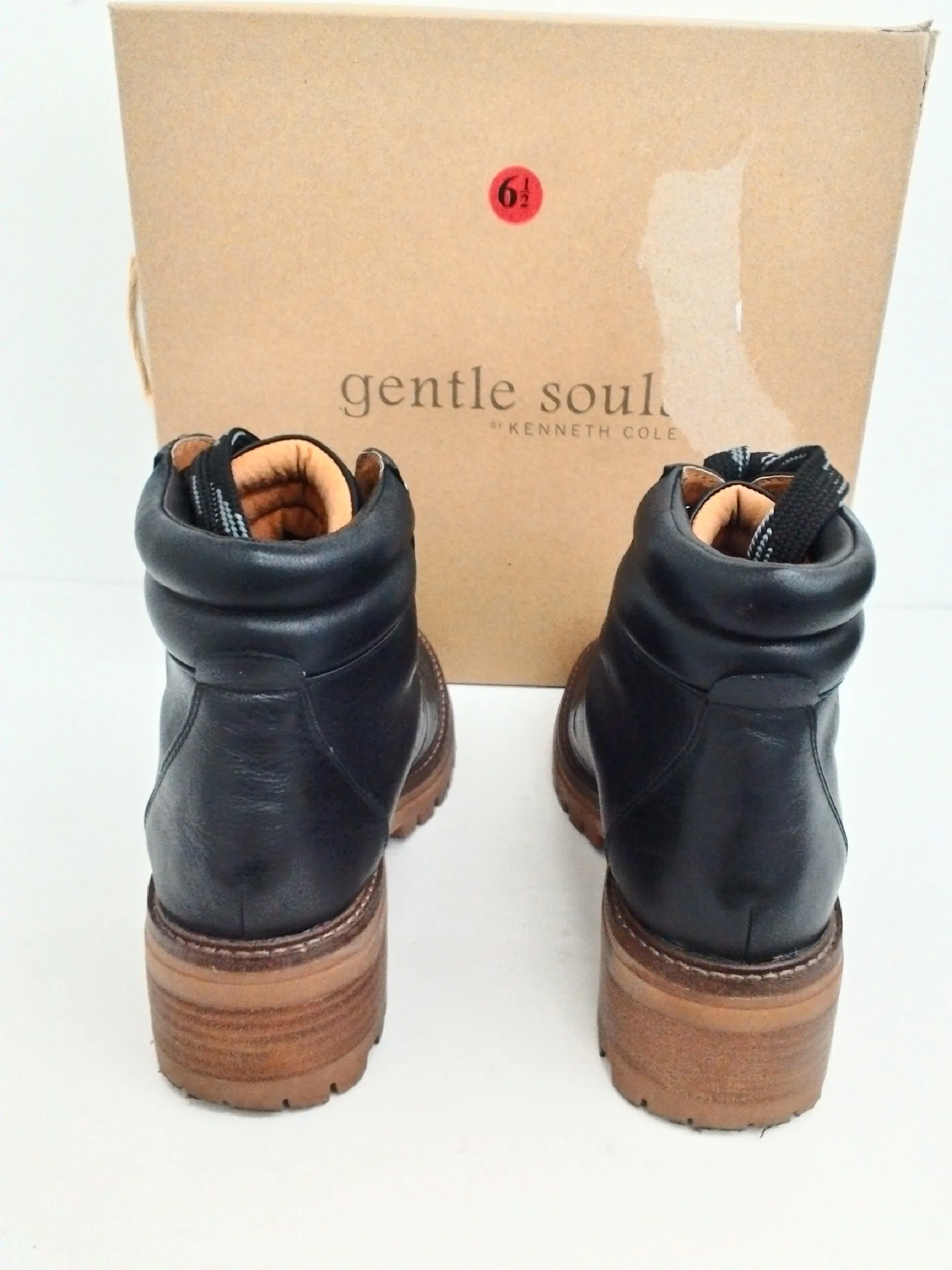 Gentle Souls By Kenneth Cole Women's Brooklyn Black Leather Booties Size 6.5 M