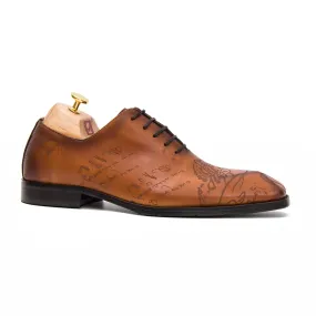 Laser Engraved Oxford Shoes for Men