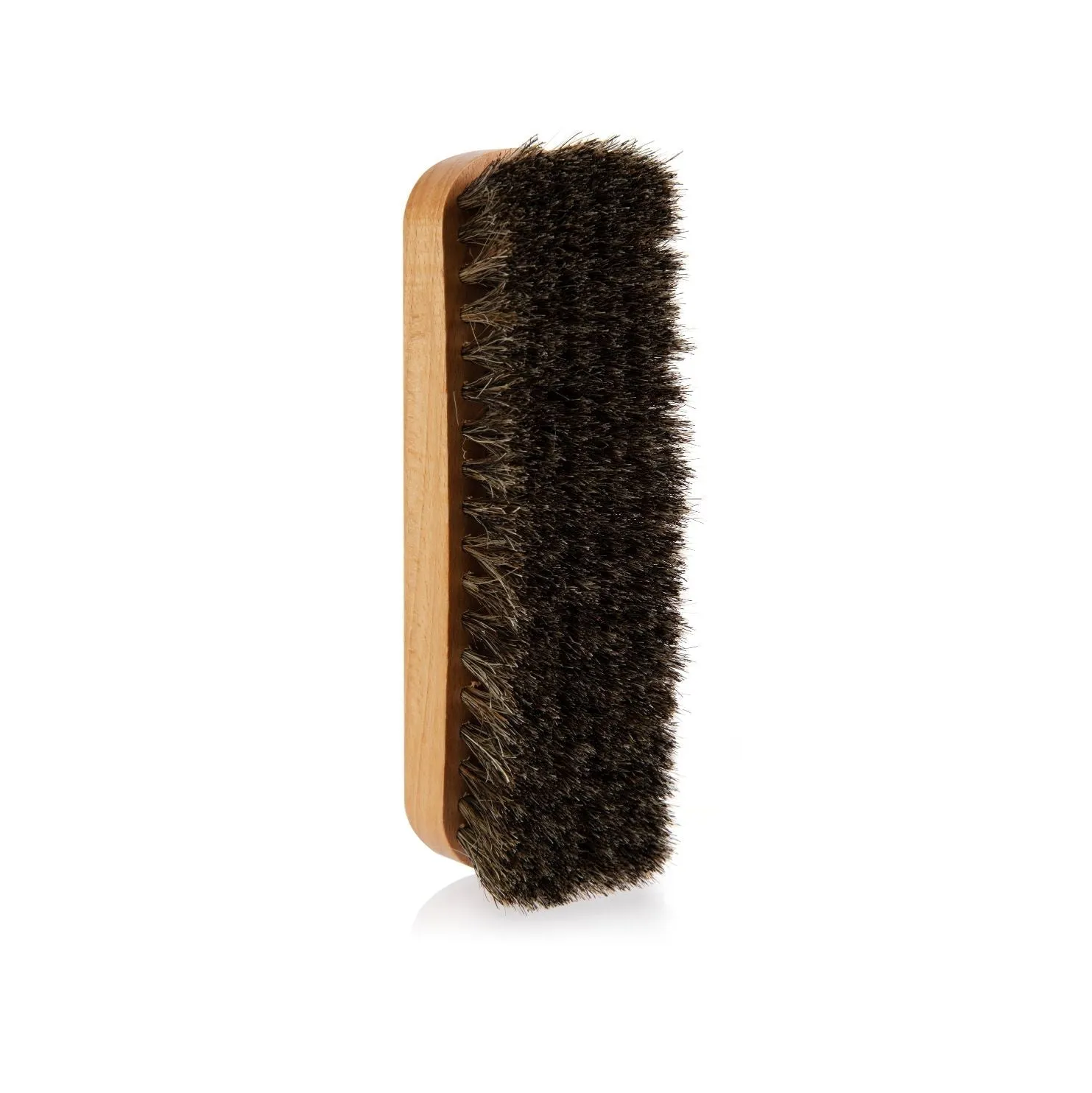 Natural Horse Hair Leather Shoe Brush