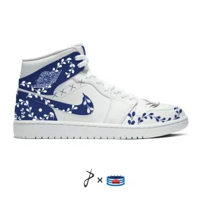 "Clase Azule" Jordan 1 Mid Shoes