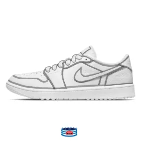 "Gray Lines" Jordan 1 Golf Shoes