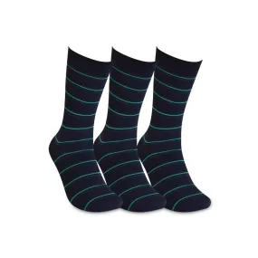 Striped Sock 3-pack Dark Blue / Green / Lt Green