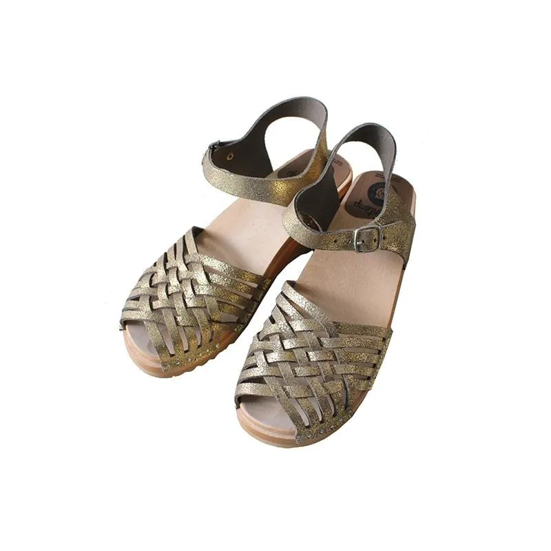 Troentorp Anna Clogs Gold Leather