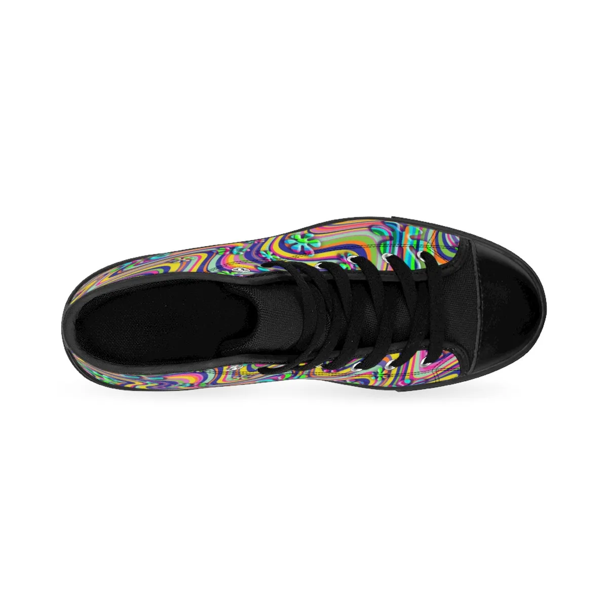 Wavy Daisy High-top Sneakers