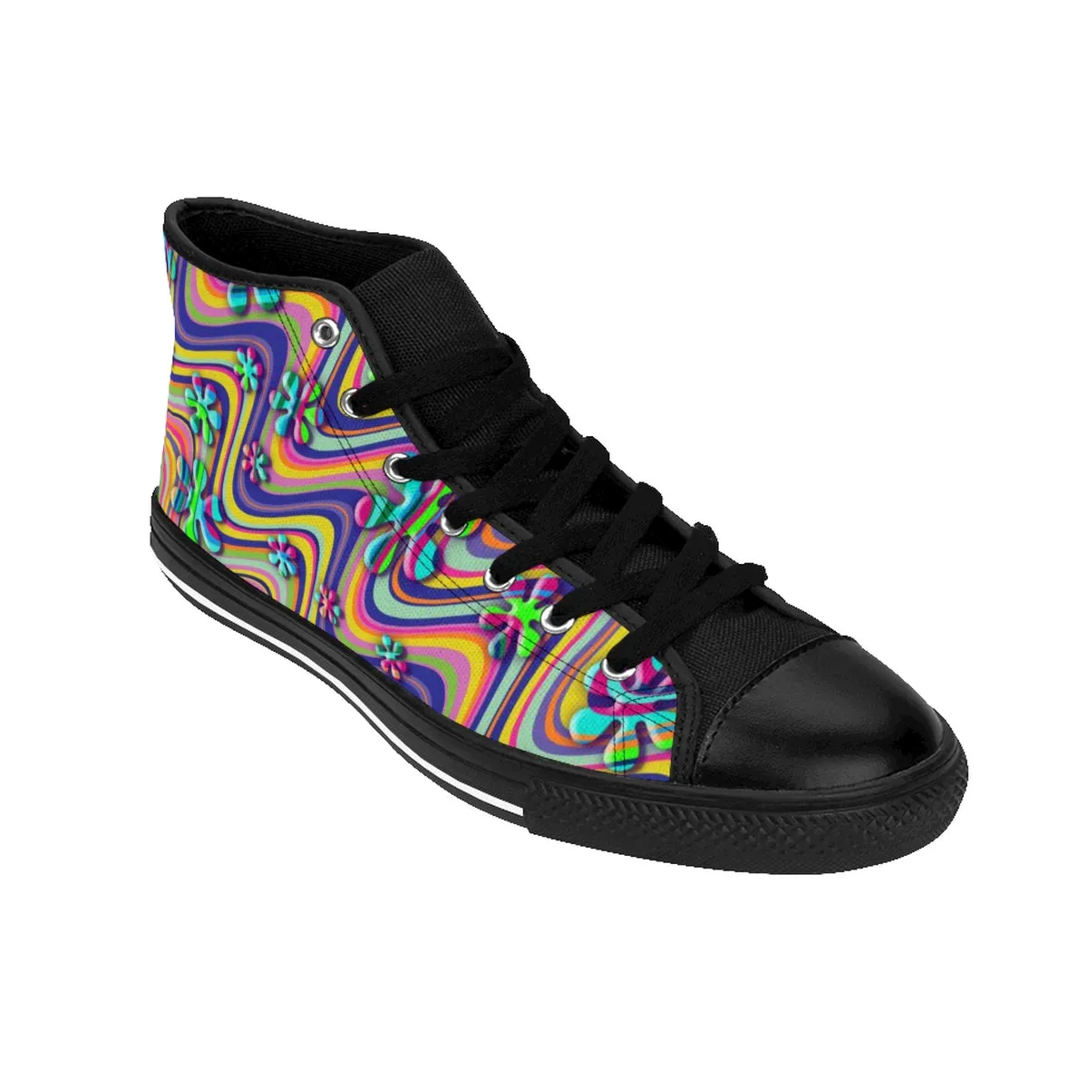 Wavy Daisy High-top Sneakers