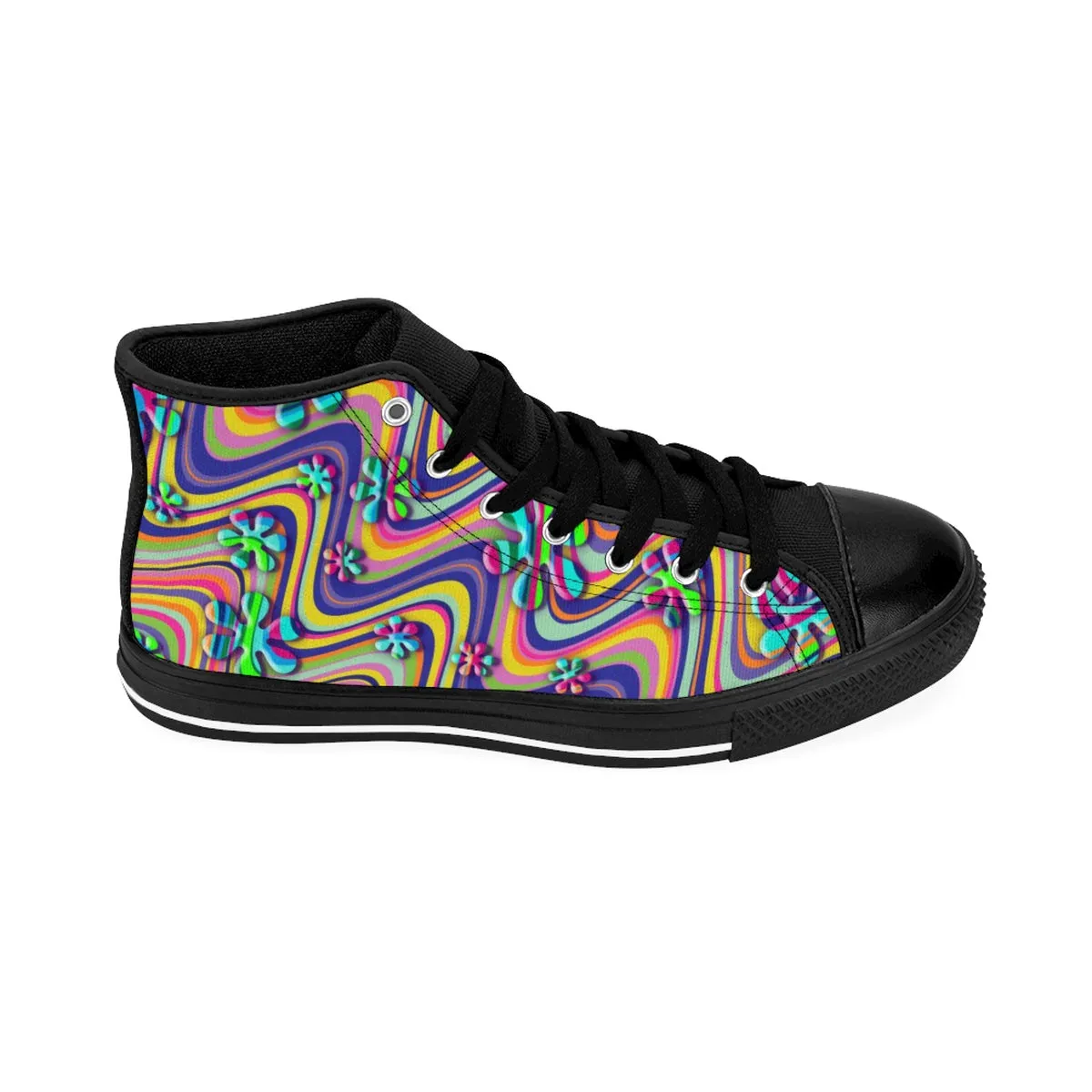 Wavy Daisy High-top Sneakers